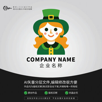 LOGO愛爾蘭美女娃娃童話