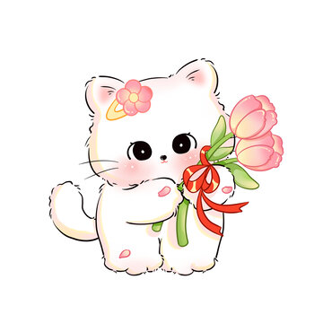 粉色貓咪