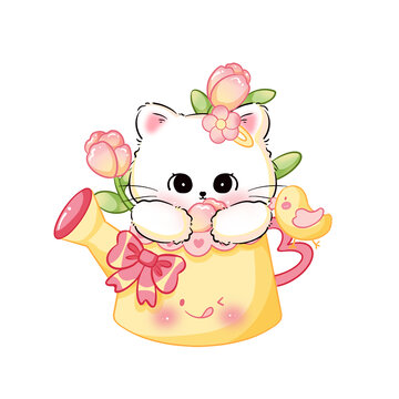 澆花貓咪
