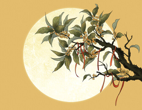 月桂花樹滿樹桂花