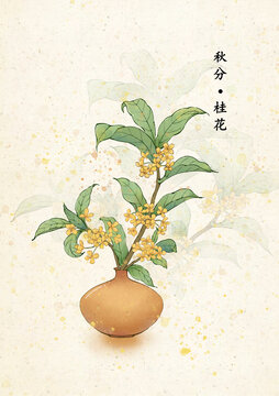 二十四節(jié)氣秋分桂花