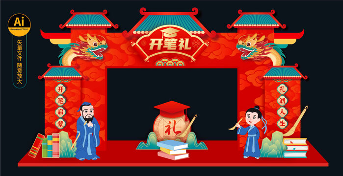 開筆禮門頭門樓