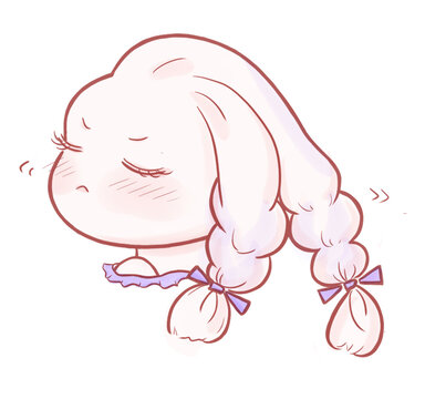 生氣辮子兔