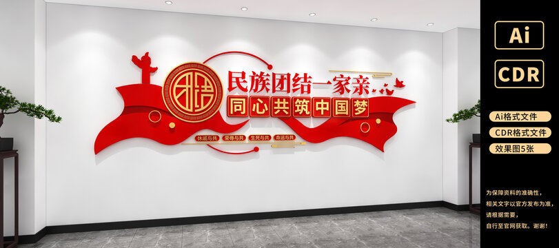 民族團結標語文化墻民族黨建標語