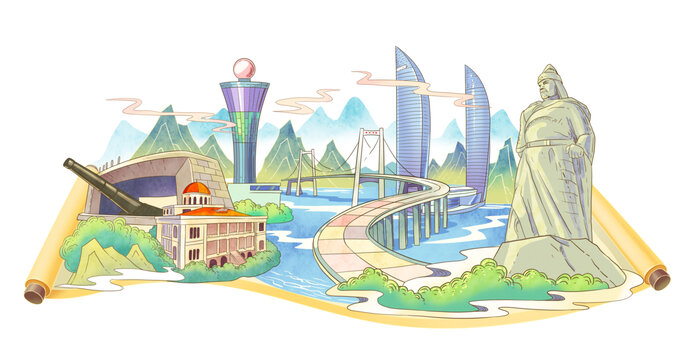 廈門城市插畫