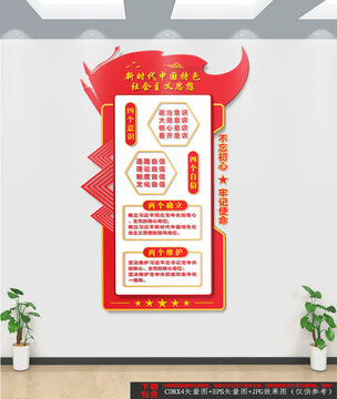 四個(gè)意識(shí)四個(gè)自信黨建文化墻