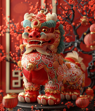 舞獅迎春歡樂鬧元宵
