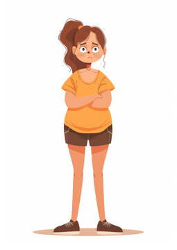 一個憂慮女人的插圖