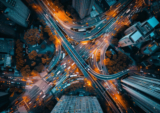 城市夜景圖