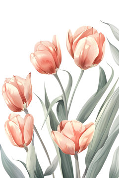 粉紅色郁金香花卉