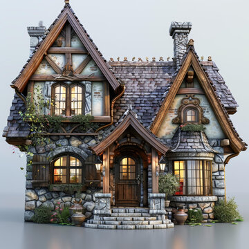 奇幻小屋的AI圖片