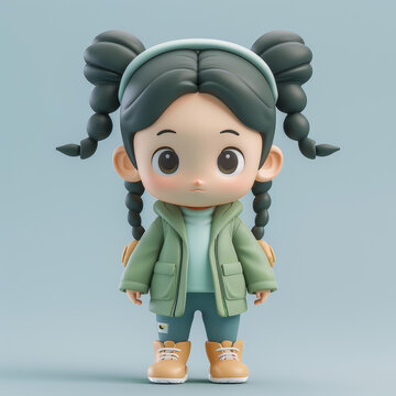 冬季卡通可愛女孩