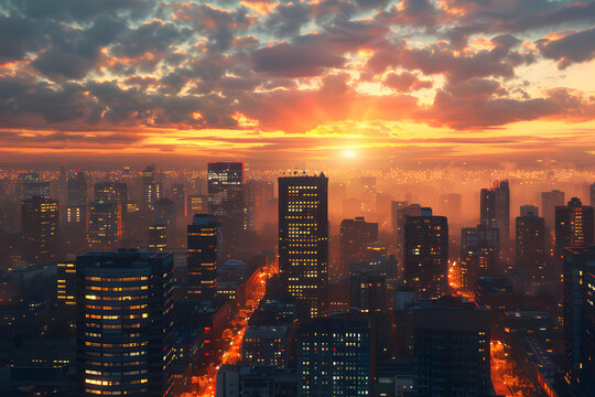 城市夜景的AI圖片