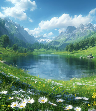 寧靜山湖風(fēng)光
