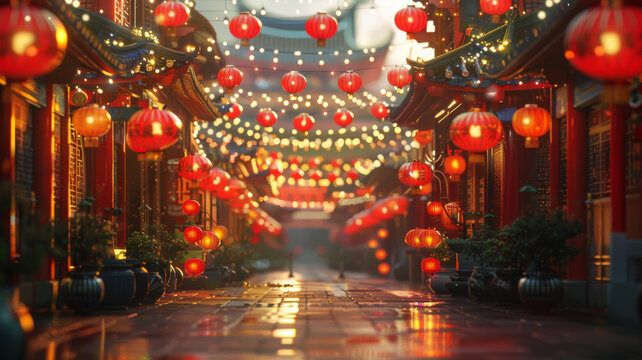 中國傳統(tǒng)節(jié)日春節(jié)舞龍舞獅猜燈謎廟會(huì)