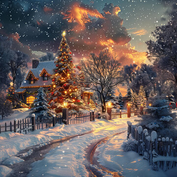 雪夜小屋的圣誕節(jié)