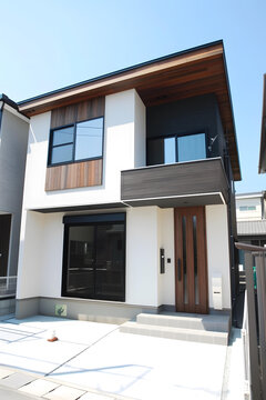 現(xiàn)代木質(zhì)裝飾的兩層住宅