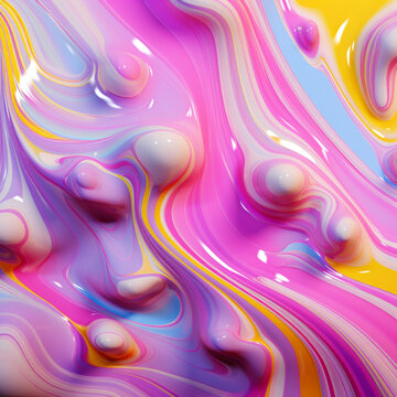 流動(dòng)的色彩抽象畫