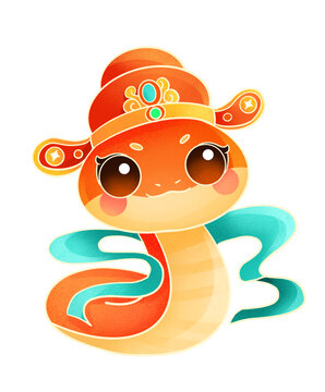 蛇年卡通形象插畫(huà)設(shè)計(jì)