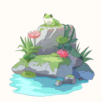 夏日荷花小景
