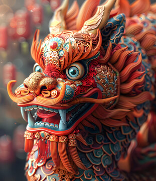 舞龍的AI圖片
