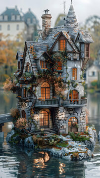 湖邊上的奇幻小屋