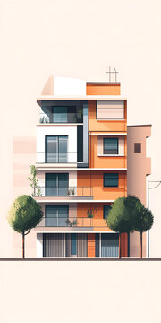 現(xiàn)代極簡公寓建筑