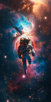 宇航員在星云中漫步