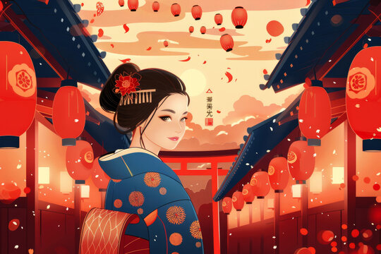 藝伎的AI圖片