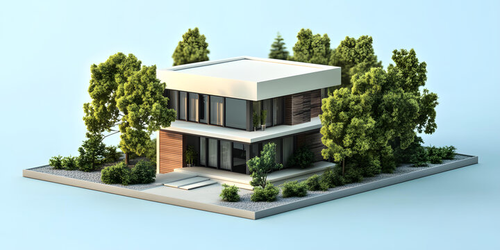 現(xiàn)代風(fēng)格3D模型住宅房屋設(shè)計