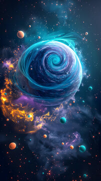 充滿(mǎn)活力的宇宙漩渦