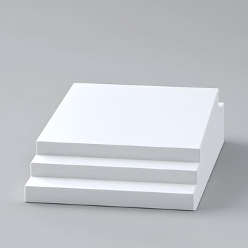 白色產(chǎn)品展示臺(tái)階樣機(jī)