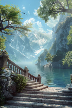 奇幻湖光山色