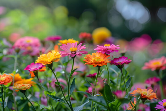花園里的鮮艷花朵