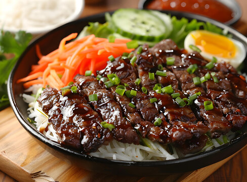 米粉上的牛肉