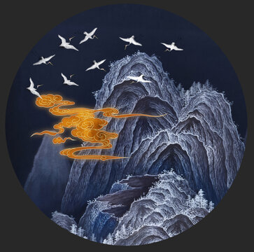 鶴山水