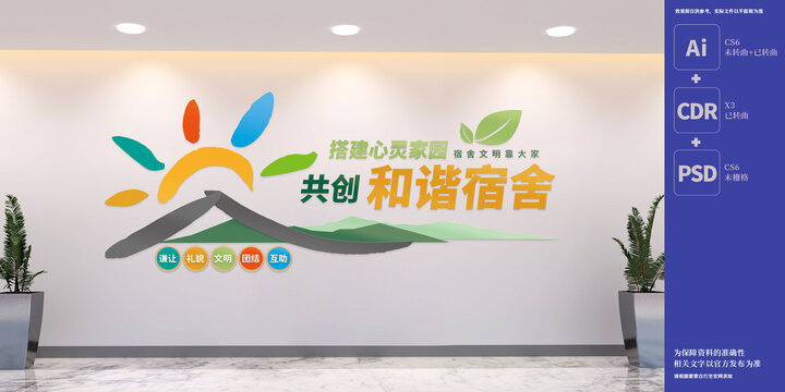 文明宿舍文化墻