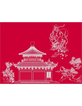 中秋樓閣天女散花圖