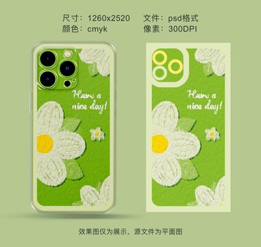 小清新花朵油畫手機(jī)殼