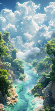 奇幻森林河流