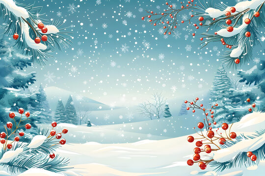 冬日雪景的AI圖片