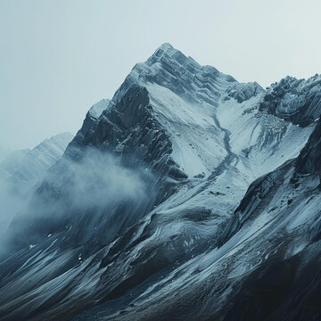 巍峨雪山的AI圖片
