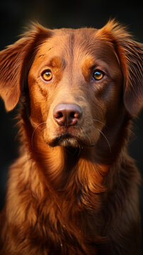 一只棕金毛獵犬的肖像