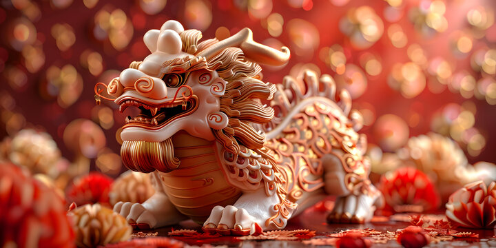 祥龍獻(xiàn)瑞的AI圖片