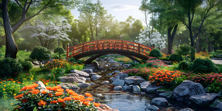曲徑通幽處，禪意小橋流水