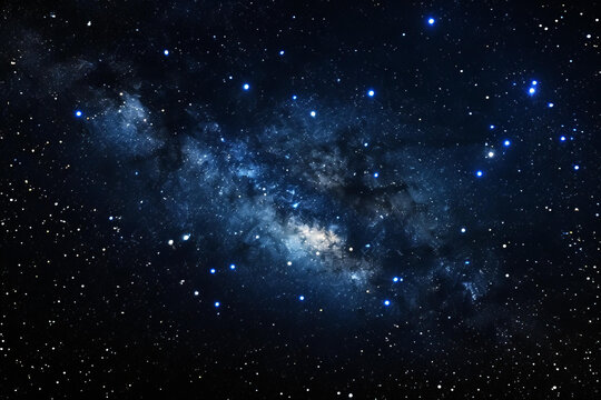 藍(lán)色星云與星空