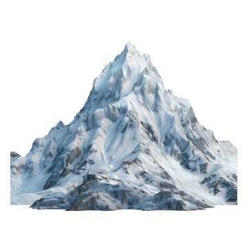 [免摳素材]壯觀的雪山山峰從云層中升起