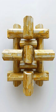 木質(zhì)幾何抽象雕塑藝術(shù)品