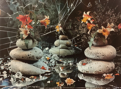 石頭和鮮花