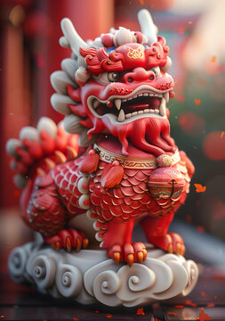 祥瑞麒麟的AI圖片